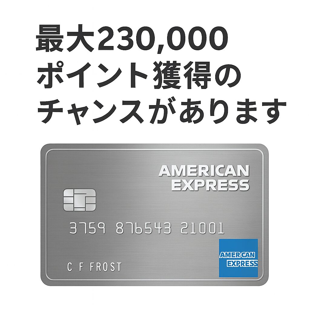 アメックス・プラチナカード紹介プログラム 最大230,000ポイントキャンペーン告知イメージ